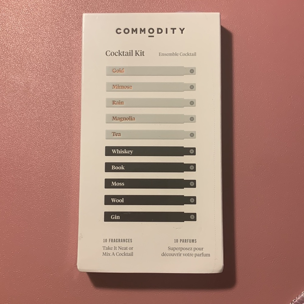 Commodity Fragrance cocktail kit white/black collection - NEW IN BOX, Rare, HTF